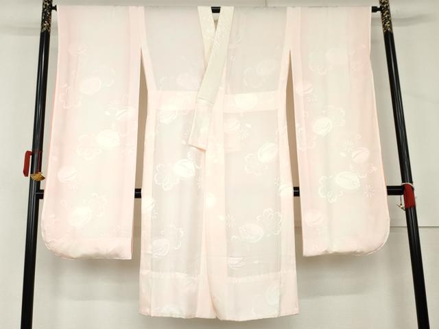 平和屋着物●振袖用長襦袢　無双仕立て　雪兎地紋　暈し染め　半衿刺繍　京都きもの友禅扱い　正絹　逸品　未使用　AABL1072cs