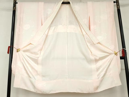 平和屋着物●振袖用長襦袢　無双仕立て　雪兎地紋　暈し染め　半衿刺繍　京都きもの友禅扱い　正絹　逸品　未使用　AABL1072cs