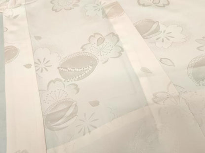 平和屋着物●振袖用長襦袢　無双仕立て　雪兎地紋　暈し染め　半衿刺繍　京都きもの友禅扱い　正絹　逸品　未使用　AABL1072cs