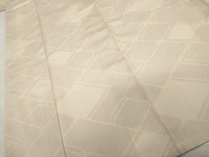 平和屋着物●本塩沢　110亀甲　変わり菱文　正絹　逸品　AABL1074cs