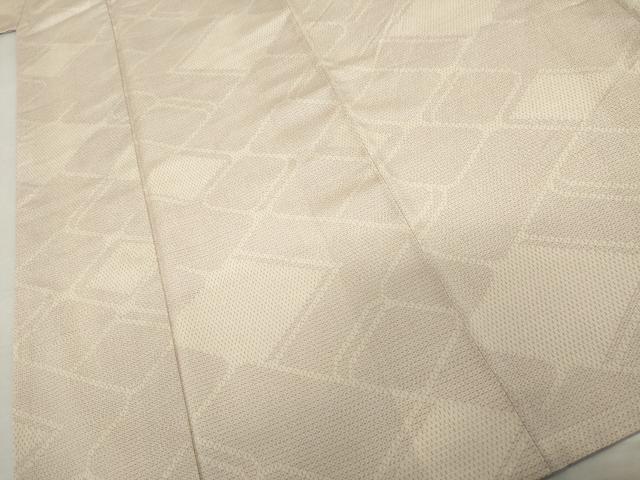 平和屋着物●本塩沢　110亀甲　変わり菱文　正絹　逸品　AABL1074cs