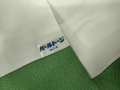 平和屋着物●中国三大刺繍　汕頭刺繍　スワトウ刺繍　総刺繍　無地絵羽訪問着　薄緑色　正絹　逸品　AABL1079cs