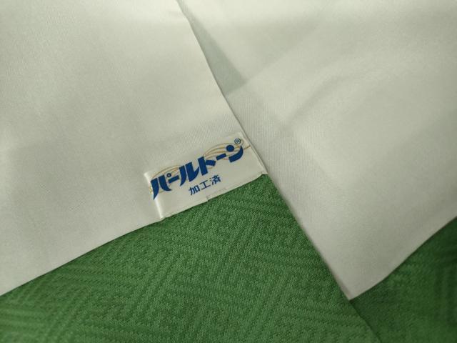 平和屋着物●中国三大刺繍　汕頭刺繍　スワトウ刺繍　総刺繍　無地絵羽訪問着　薄緑色　正絹　逸品　AABL1079cs