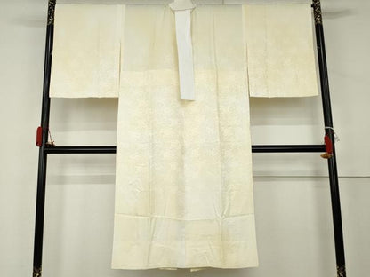 平和屋着物●長襦袢　無双仕立て　草花地紋　暈し染め　三越扱い　正絹　逸品　AABL1087cs