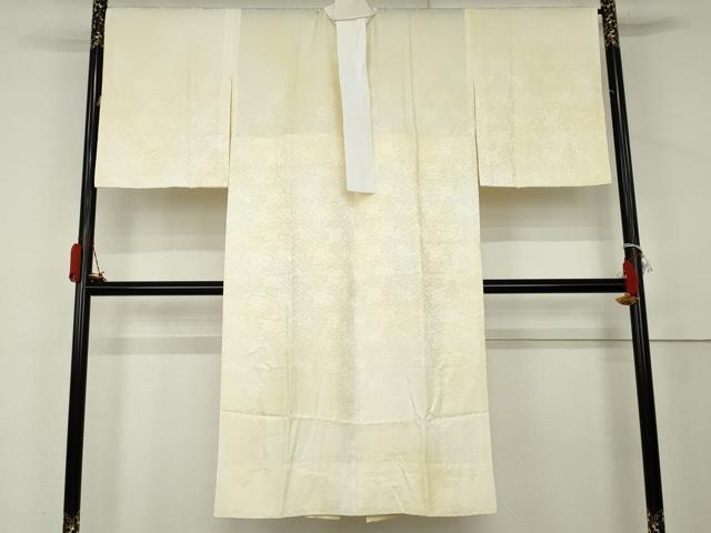 平和屋着物●長襦袢　無双仕立て　草花地紋　暈し染め　三越扱い　正絹　逸品　AABL1087cs