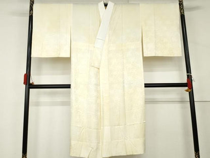 平和屋着物●長襦袢　無双仕立て　草花地紋　暈し染め　三越扱い　正絹　逸品　AABL1087cs