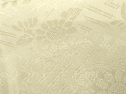 平和屋着物●長襦袢　無双仕立て　草花地紋　暈し染め　三越扱い　正絹　逸品　AABL1087cs