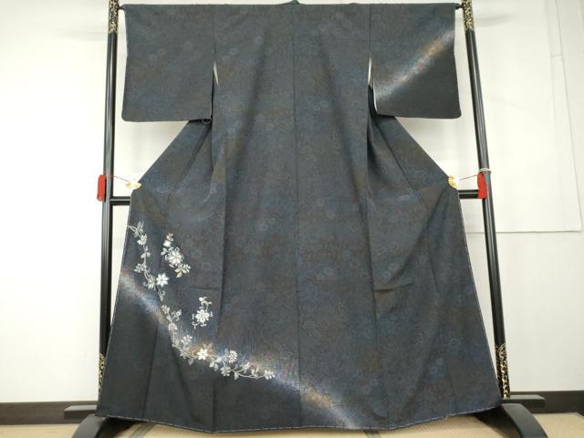 平和屋着物●訪問着　花唐草文　暈し染め　金彩　さが美扱い　正絹　逸品　未使用　AABL1089cs