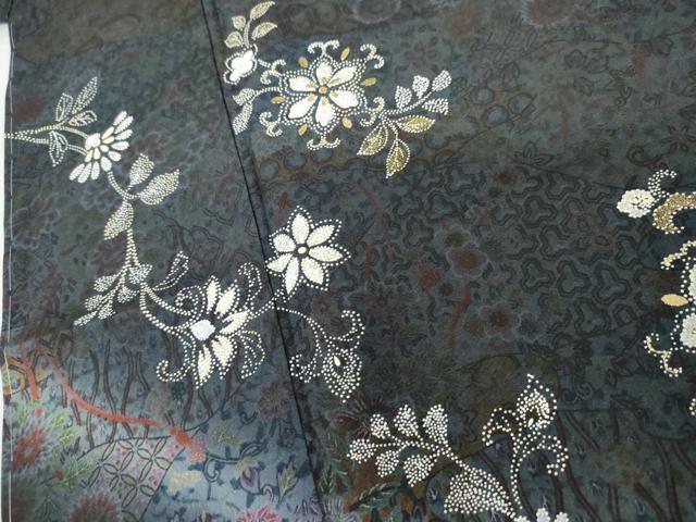 平和屋着物●訪問着　花唐草文　暈し染め　金彩　さが美扱い　正絹　逸品　未使用　AABL1089cs