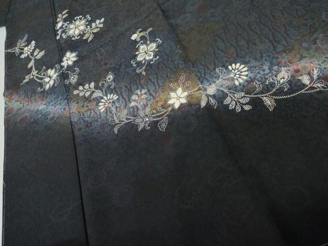 平和屋着物●訪問着　花唐草文　暈し染め　金彩　さが美扱い　正絹　逸品　未使用　AABL1089cs