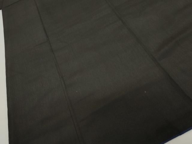 平和屋着物●男性　紬　色無地　蝋色　正絹　逸品　AABL1092cs