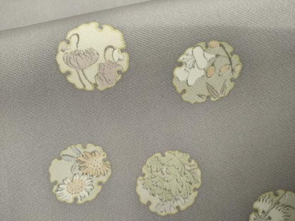 平和屋着物●創業460年・千總　小紋　雪輪花文　ゑり善扱い　反端付き　正絹　逸品　AABL1093cs