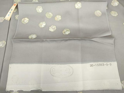 平和屋着物●創業460年・千總　小紋　雪輪花文　ゑり善扱い　反端付き　正絹　逸品　AABL1093cs