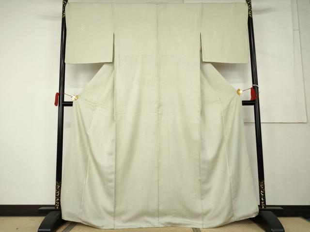 平和屋着物●上質な小紋　舞花文　正絹　逸品　AABL1096cs