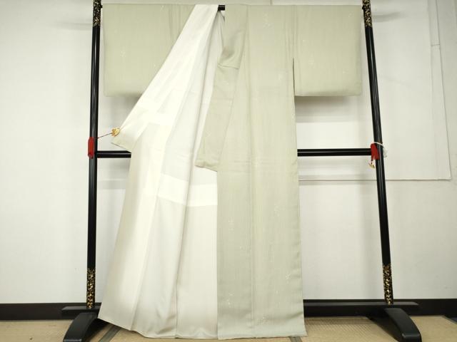 平和屋着物●上質な小紋　舞花文　正絹　逸品　AABL1096cs