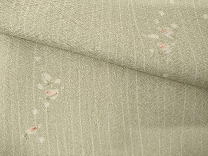 平和屋着物●上質な小紋　舞花文　正絹　逸品　AABL1096cs
