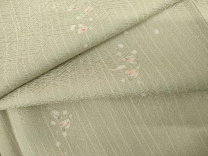 平和屋着物●上質な小紋　舞花文　正絹　逸品　AABL1096cs