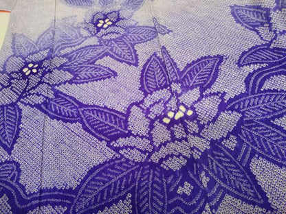 平和屋着物●豪華振袖　総絞り　枝花文　暈し染め　正絹　逸品　AABL1098cs