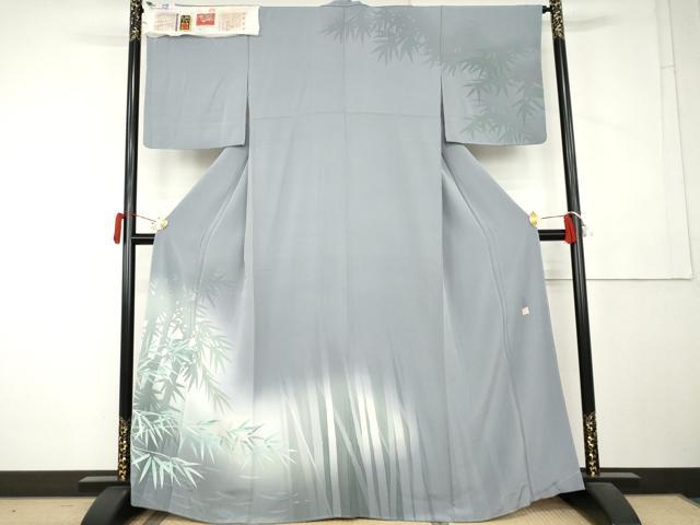 平和屋着物●本加賀友禅作家　石田巳代治　訪問着　嵯峨野　笹竹文　暈し染め　証紙付き　正絹　逸品　未使用　AABL1100cs
