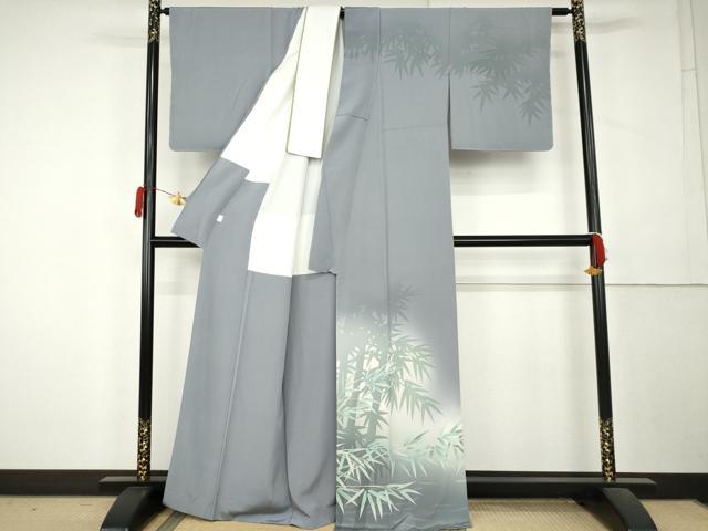 平和屋着物●本加賀友禅作家　石田巳代治　訪問着　嵯峨野　笹竹文　暈し染め　証紙付き　正絹　逸品　未使用　AABL1100cs