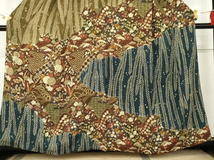 平和屋着物●訪問着　辻が花　正絹　逸品　AABL1107cs