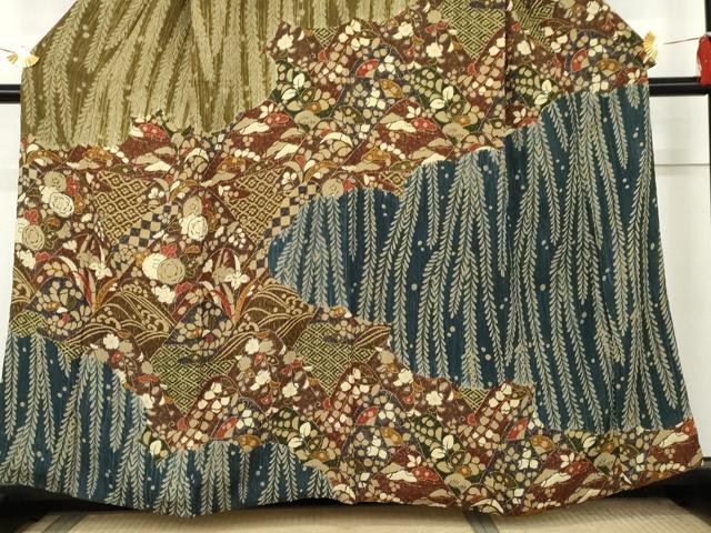平和屋着物●訪問着　辻が花　正絹　逸品　AABL1107cs