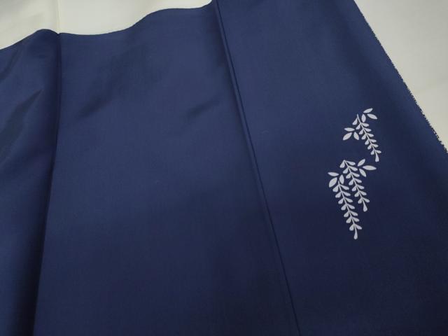 平和屋着物●藍染工房・こんや　全国阿波藍染染織作家協会会員　松本輝夫　本場大島紬　染大島　吉祥花文　正絹　逸品　AABL1118cs