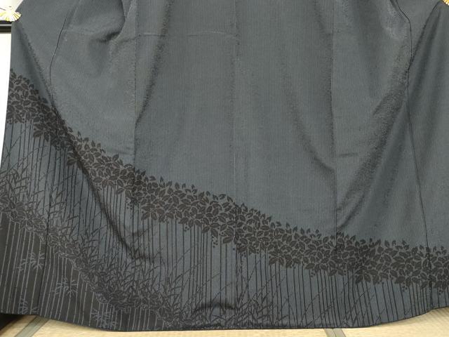 平和屋着物●塩沢物語　訪問着　お召　枝葉文　証紙付き　正絹　逸品　AABL1124cs