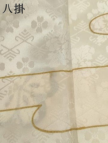 平和屋着物●豪華振袖　駒刺繍　扇面花文　金彩　正絹　逸品　AABL1128cs