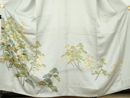 平和屋着物●創業460年・千總　色留袖　竹屋町刺繍　松　金糸　金彩　正絹　逸品　AABL1134cs