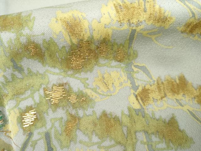平和屋着物●創業460年・千總　色留袖　竹屋町刺繍　松　金糸　金彩　正絹　逸品　AABL1134cs