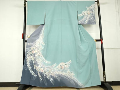 平和屋着物●訪問着　辻が花　絞り　暈し染め　正絹　逸品　AABL1138cs