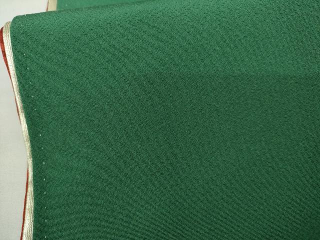 平和屋着物●豪華振袖　色無地　木賊色　正絹　逸品　AABL1139cs
