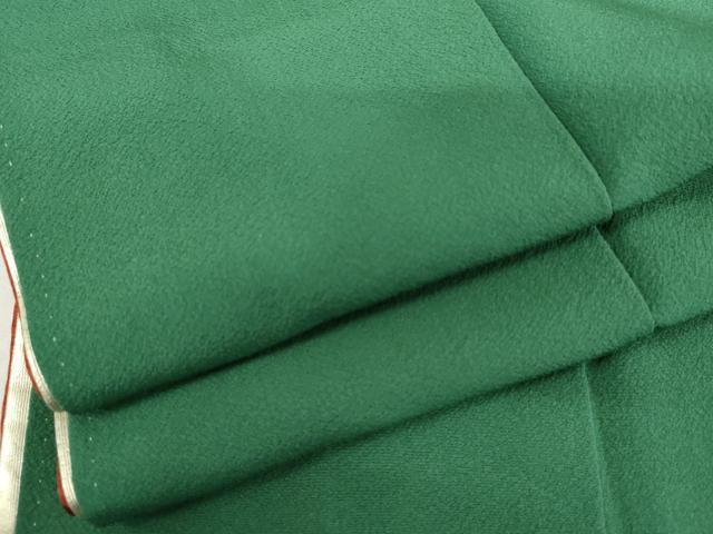 平和屋着物●豪華振袖　色無地　木賊色　正絹　逸品　AABL1139cs