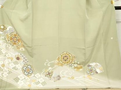 平和屋着物●豪華色留袖　作家物　駒刺繍　正倉院花文　暈し染め　ロング丈　正絹　逸品　AABL1141cs