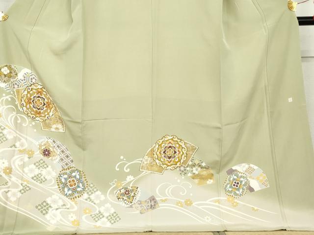 平和屋着物●豪華色留袖　作家物　駒刺繍　正倉院花文　暈し染め　ロング丈　正絹　逸品　AABL1141cs
