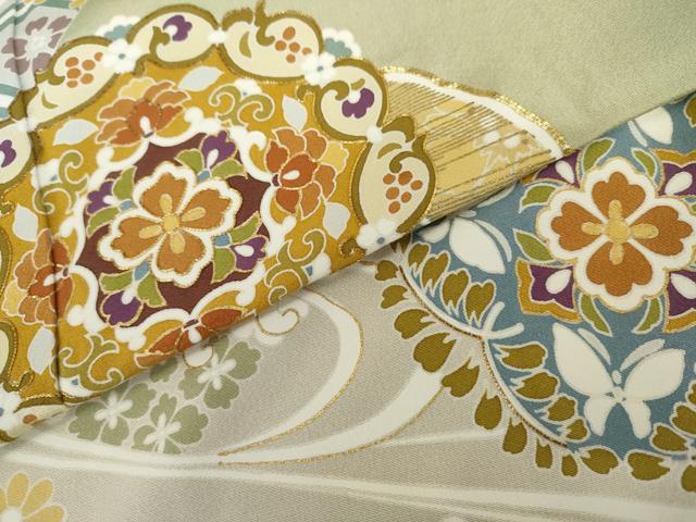 平和屋着物●豪華色留袖　作家物　駒刺繍　正倉院花文　暈し染め　ロング丈　正絹　逸品　AABL1141cs