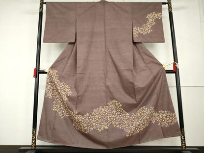 平和屋着物●訪問着　紬地　吉祥宝尽くし　正絹　逸品　未使用　AABL1143cs