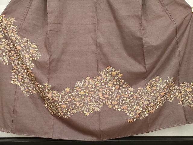 平和屋着物●訪問着　紬地　吉祥宝尽くし　正絹　逸品　未使用　AABL1143cs