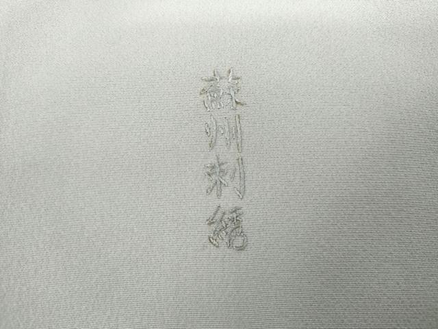 平和屋着物●中国三大刺繍　相良刺繍　蘇州刺繍　総刺繍　訪問着　エ霞風景松竹梅文　暈し染め　金糸　金彩　正絹　逸品　AABL1149cs
