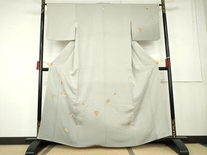 平和屋着物●訪問着　舞花文　暈し染め　金彩　正絹　逸品　AABL1150cs