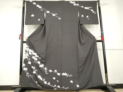 平和屋着物●訪問着　総刺繍　胡蝶蘭　金糸　正絹　逸品　AABL1161cs