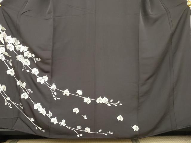 平和屋着物●訪問着　総刺繍　胡蝶蘭　金糸　正絹　逸品　AABL1161cs