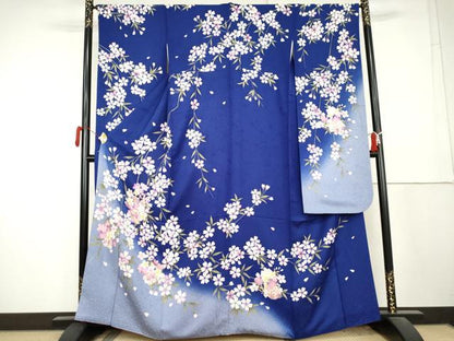 平和屋着物●豪華振袖　桜　暈し染め　金彩　正絹　逸品　AABL1174cs