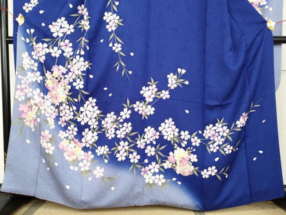 平和屋着物●豪華振袖　桜　暈し染め　金彩　正絹　逸品　AABL1174cs