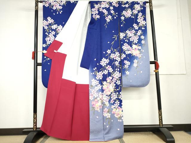 平和屋着物●豪華振袖　桜　暈し染め　金彩　正絹　逸品　AABL1174cs