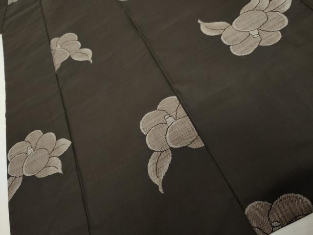 平和屋着物●本場大島紬　9マルキ　地空き　椿　鈴乃屋扱い　正絹　逸品　AABL1181cs