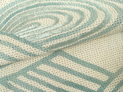平和屋着物●お召　訪問着　刺繍　流水文　正絹　逸品　AABL1182cs