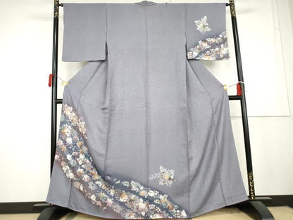 平和屋着物●訪問着　辻が花　暈し染め　金彩　正絹　逸品　AABL1190cs