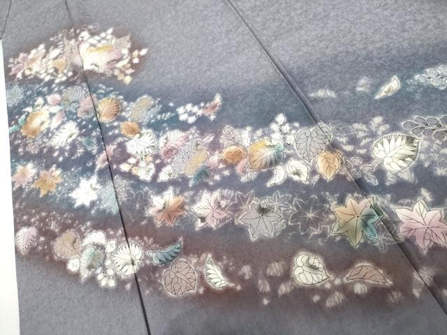 平和屋着物●訪問着　辻が花　暈し染め　金彩　正絹　逸品　AABL1190cs